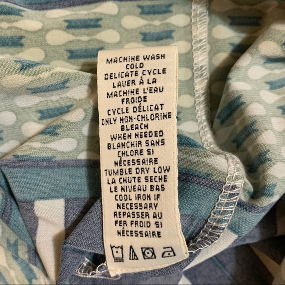 Polkadot Blue Green Mod Shift Dress 3/4 Sleeve - Picture 9 of 11